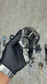 Rolex Datejust Two-Tone Automatic Watch – Black Dial with Diamond Markers