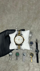 Rolex Datejust Two-Tone Automatic Watch – Black Dial with Diamond Markers