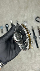 Rolex Datejust Two-Tone Automatic Watch – Black Dial with Diamond Markers