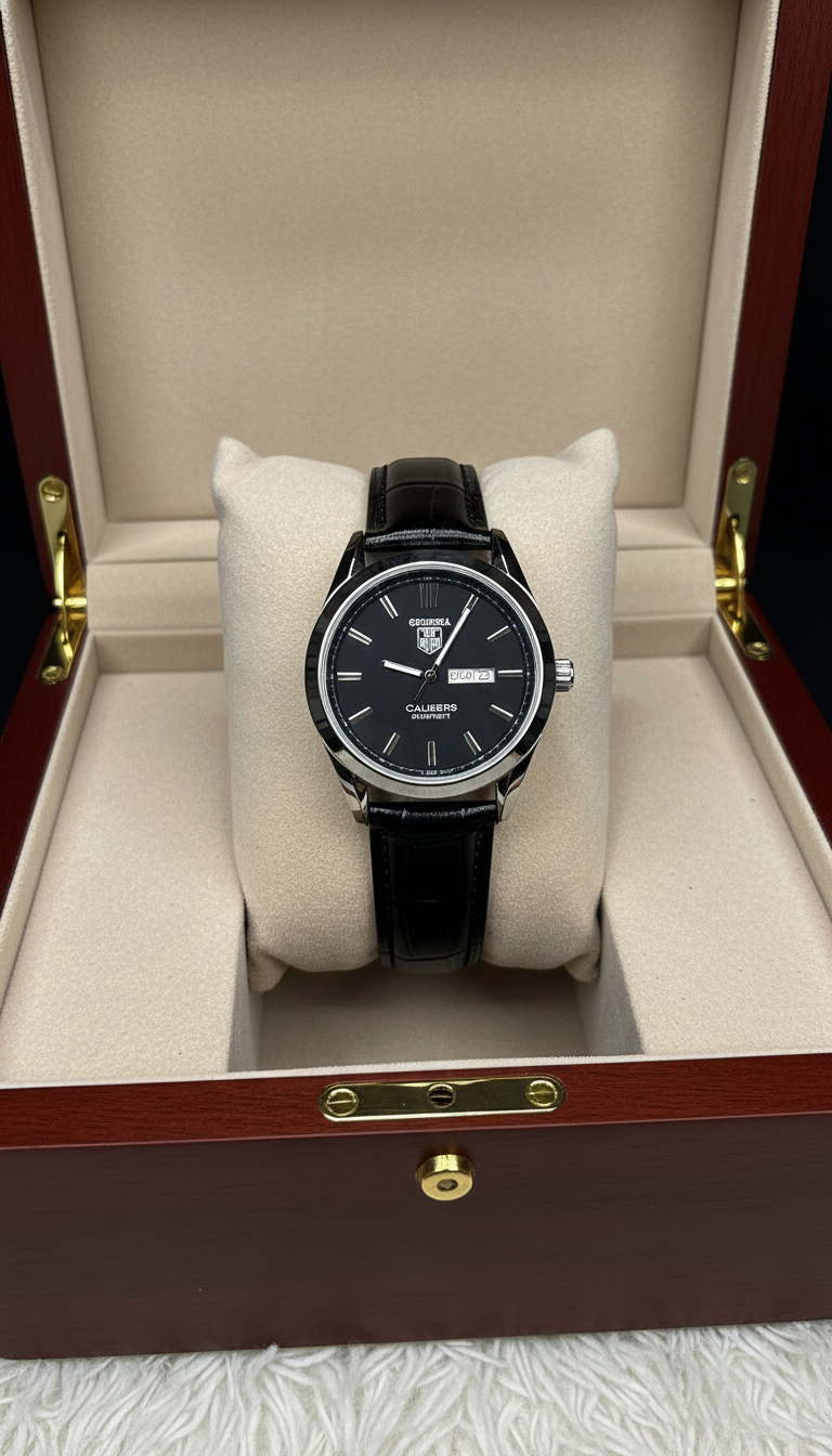 Classic Black Dial Automatic-Style Watch – Timeless &amp; Sophisticated