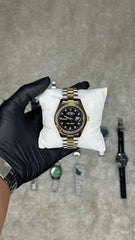 Rolex Datejust Two-Tone Automatic Watch – Black Dial with Diamond Markers