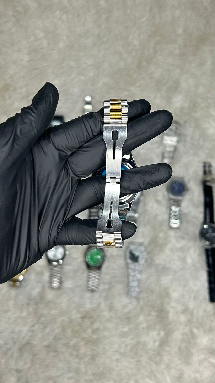 Rolex Datejust Two-Tone Automatic Watch – Black Dial with Diamond Markers