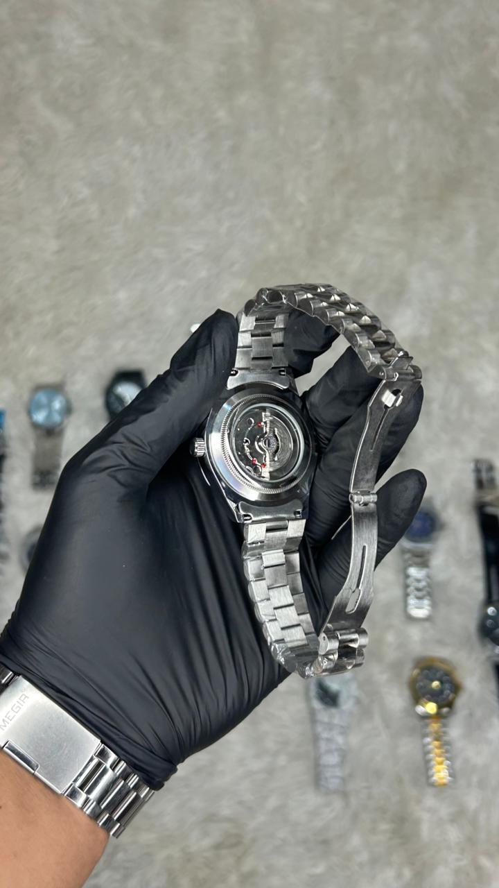 Rolex Datejust Two-Tone Automatic Watch – Black Dial with Diamond Markers