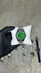 Rolex Datejust Two-Tone Automatic Watch – Black Dial with Diamond Markers