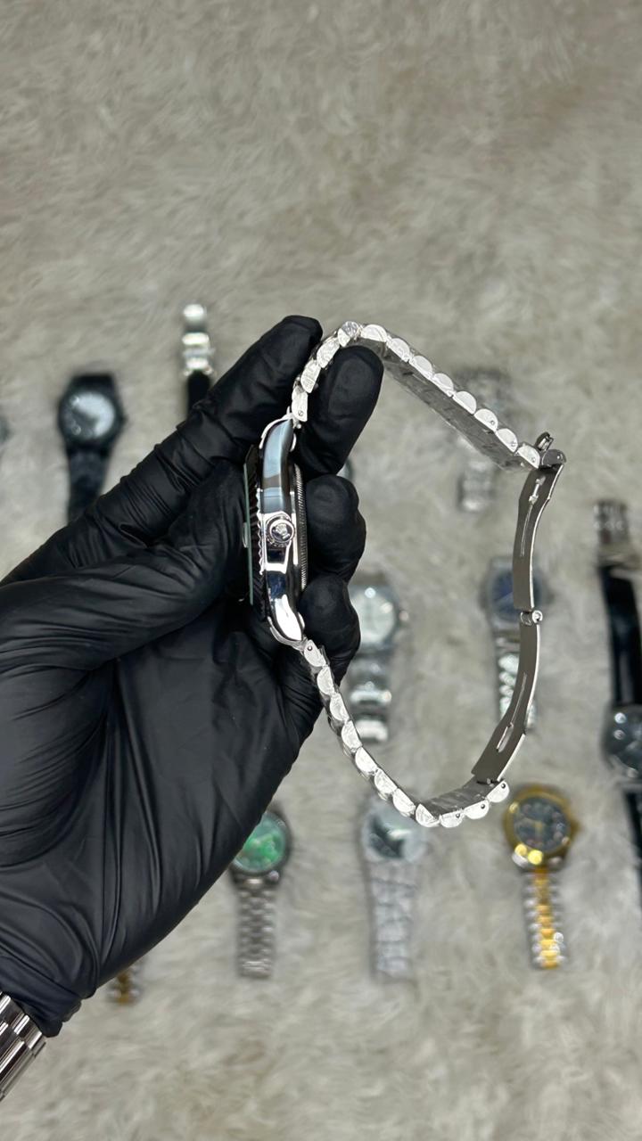 Rolex Datejust Two-Tone Automatic Watch – Black Dial with Diamond Markers